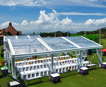 Clear Top Canopy Party Tent With Luxury Decorations​