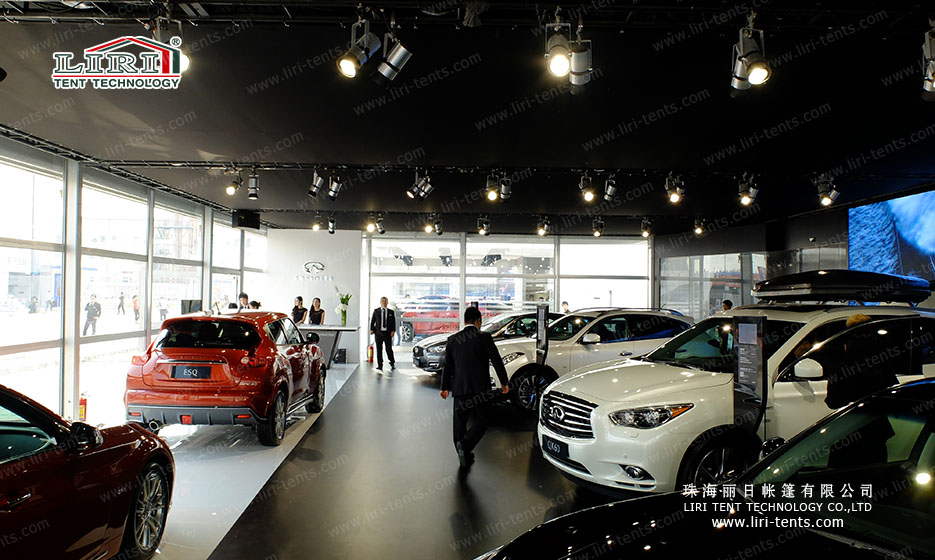 cube structure tent for auto trade show