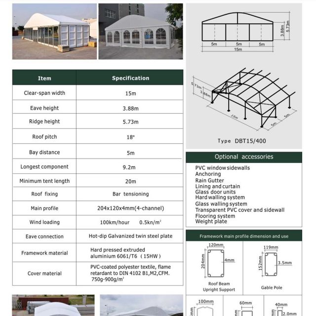 15m Span Dome Tent