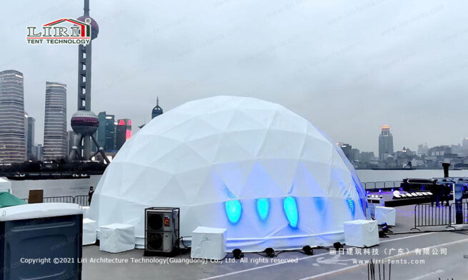прозрачная палатка в форме геодезического купола № 3