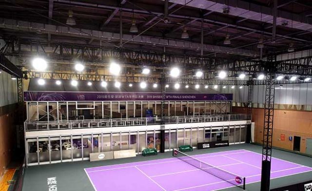 Палатки для проведения мероприятий в рамках финала WTA 2019 года