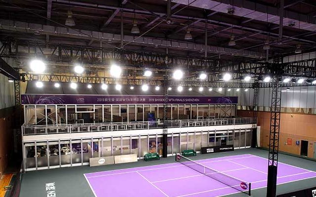 Палатки для проведения мероприятий в рамках финала WTA 2019 года