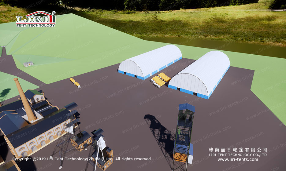 temporary grain storage building
