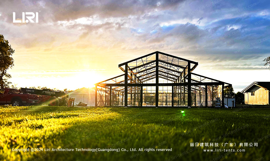 Elegant orangery wedding tent design