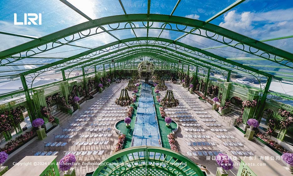 Luxury orangery wedding tent features
