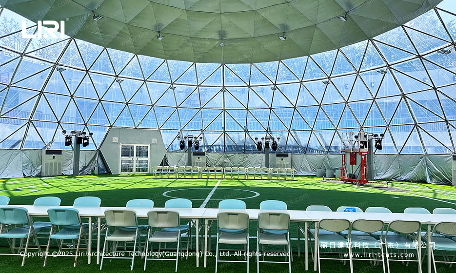 Geodesic Dome Tent for World Humanoid Robot Games (1)